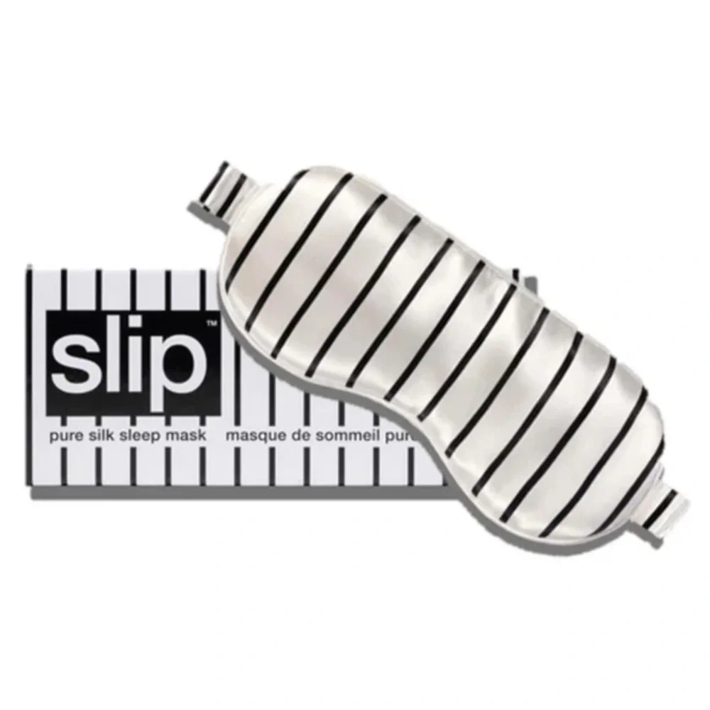 Slip Silk Sleep Mask with Black Stripes NWT